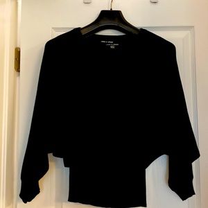 Two piece Rib knit set sz S in black . Great condition .